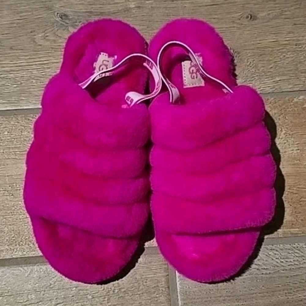 UGG Fuzzy Pink Slippers